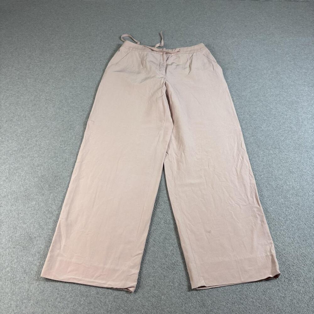 Giorgio Armani Silk Pants Women 42 Pink Made Italy Quiet Luxury Relaxed 90s READ